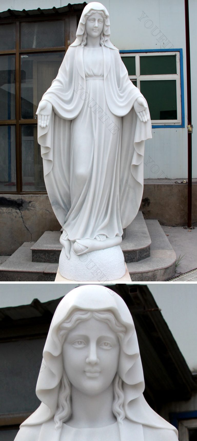 High Quality Stone Saint Virgin Mary garden Statues for Church Decor