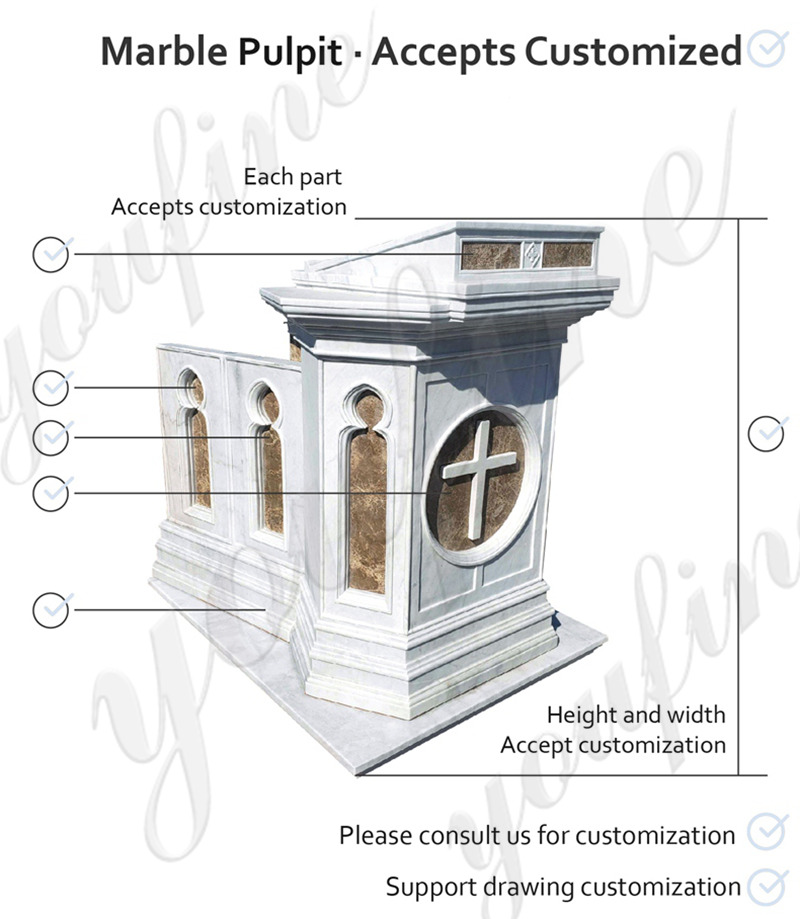 customized church pulpit