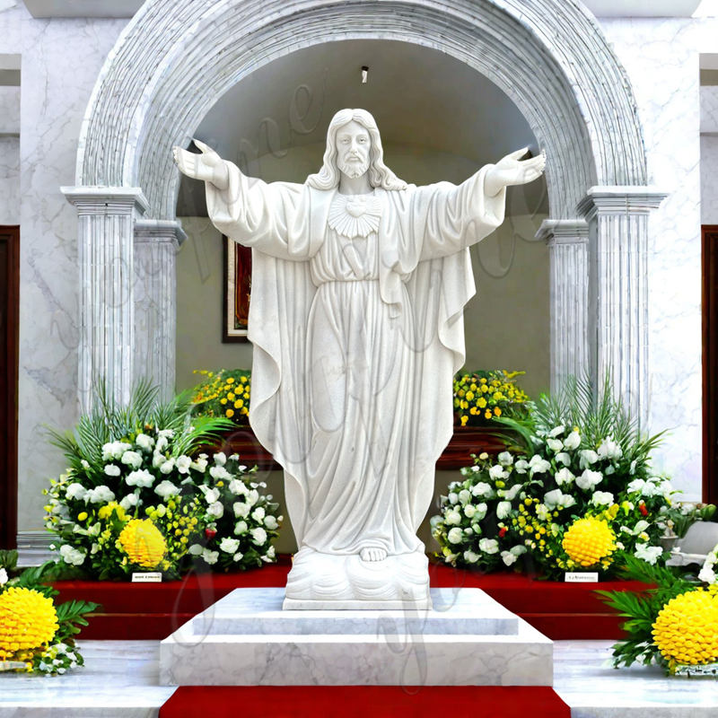 sacred heart of jesus statue outdoor